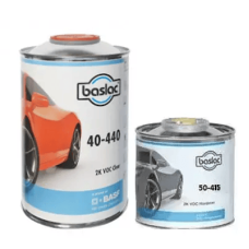 Комплект двокомпонентний лак BASLAC 40-440 CLEARCOAT + швидкий затверджувач BASLAC 50-415 HARDENE - 1.5л