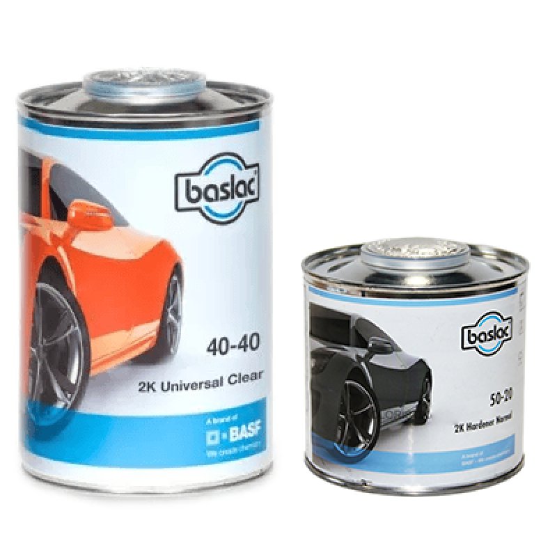Комплект 2К лак BASLAC 40-40 CLEAR UNIVERSAL HS/MS + затверджувач BASLAC 50-20 Normal - 1.5л