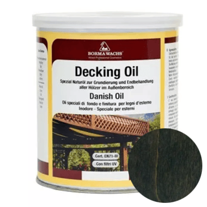 Палубна олія Borma Wachs DECKING OIL “Ebony“ - 1л