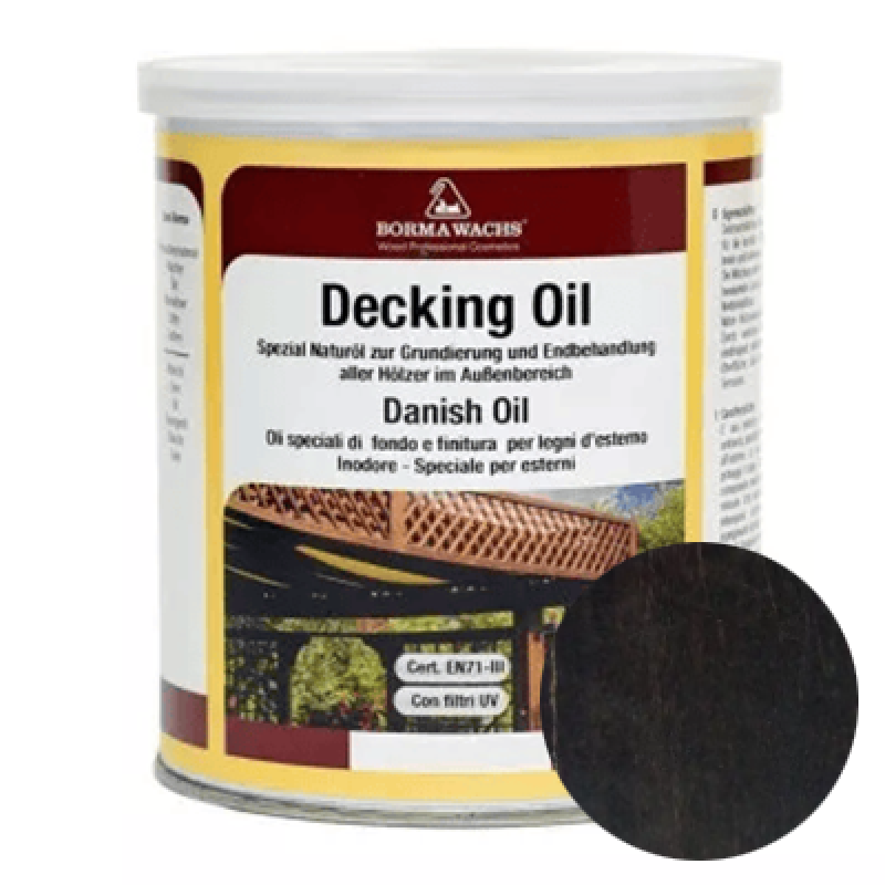 Палубна олія Borma Wachs DECKING OIL “Темний шоколад“ - 1л
