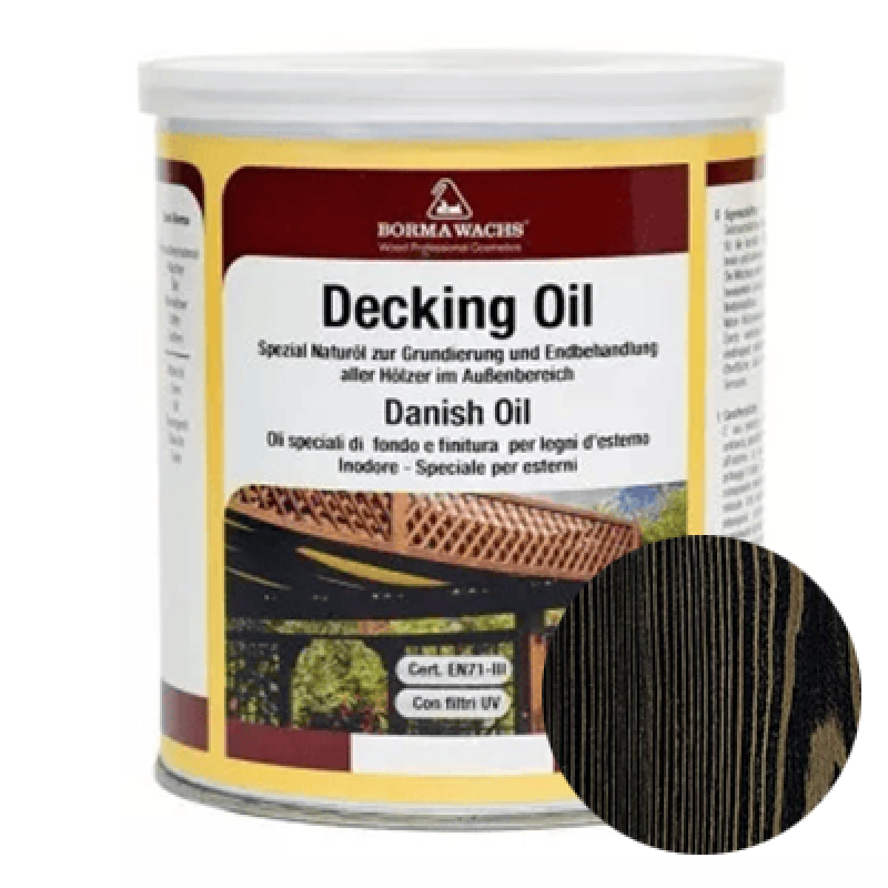 Палубна олія Borma Wachs DECKING OIL “Чорний“ - 1л