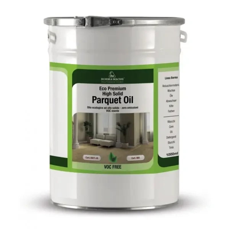 Екологічне паркетне масло з високою твердістю Borma Wachs ECO PREMIUM PARQUET OIL - 1л Екологічне паркетне масло з високою твердістю Borma Wachs ECO PREMIUM PARQUET OIL - 1л