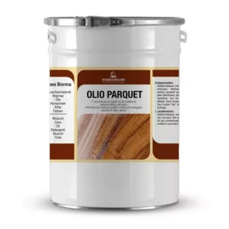 Глянцева паркетна олія Borma Wachs OLIO PARQUET “60% gloss“ - 1л
