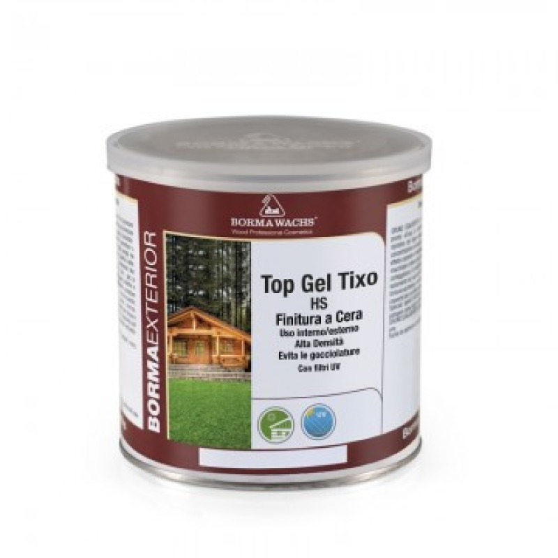 Тиксотропний лак для зовнішніх робіт Borma Wash Top Gel Tixo HS - 1л.