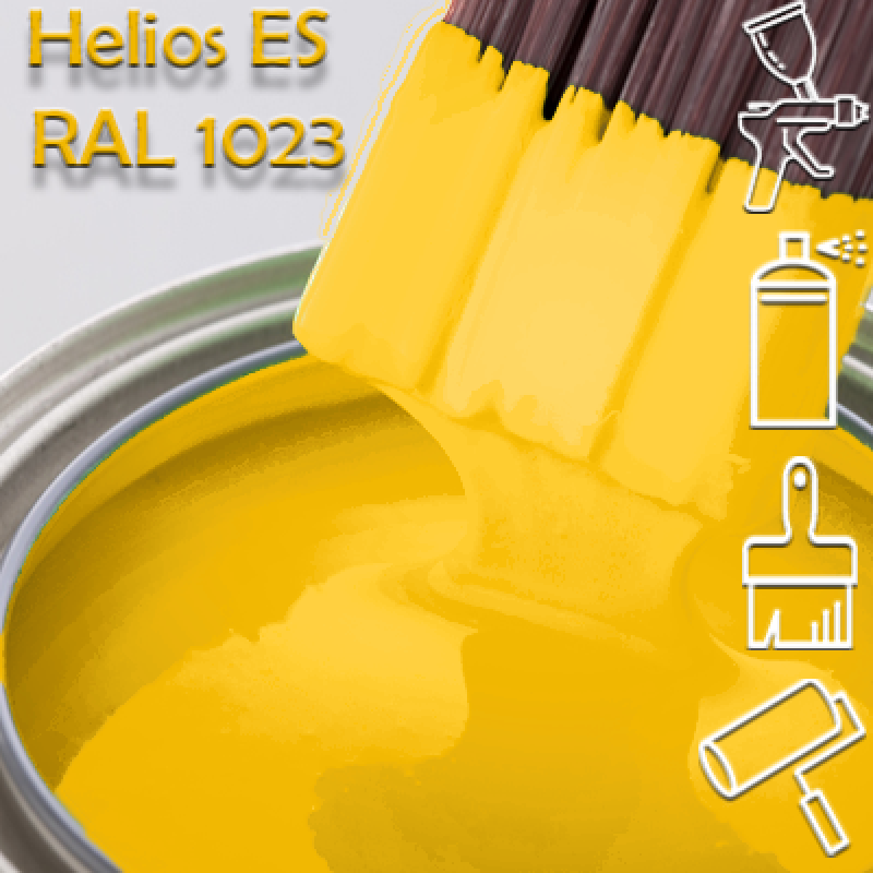 RAL 1023 глянцева 1К швидкосохнуча антикорозійна емаль Helios ES - 1л RAL 1023 глянцева 1К швидкосохнуча антикорозійна емаль Helios ES - 1л