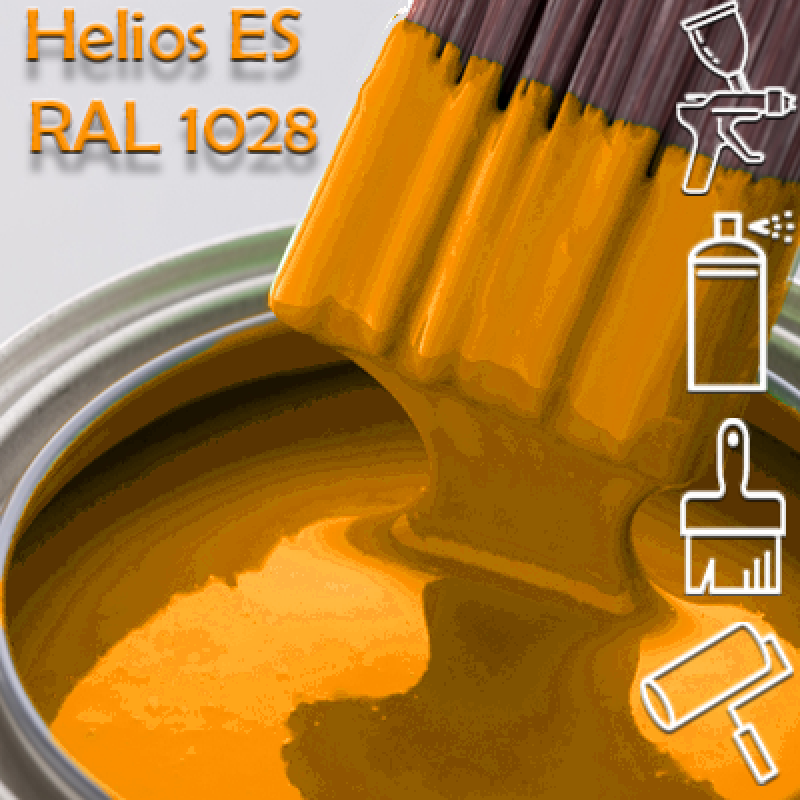 RAL 1028 глянцева 1К швидкосохнуча антикорозійна емаль Helios ES - 1л RAL 1028 глянцева 1К швидкосохнуча антикорозійна емаль Helios ES - 1л