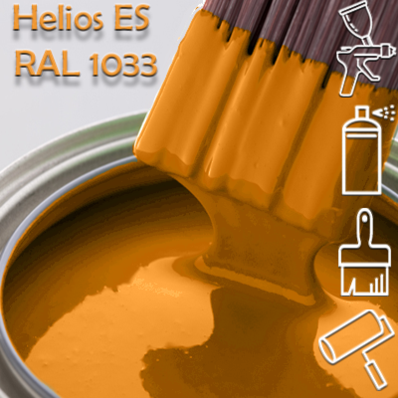 RAL 1033 глянцева 1К швидкосохнуча антикорозійна емаль Helios ES - 1л RAL 1033 глянцева 1К швидкосохнуча антикорозійна емаль Helios ES - 1л