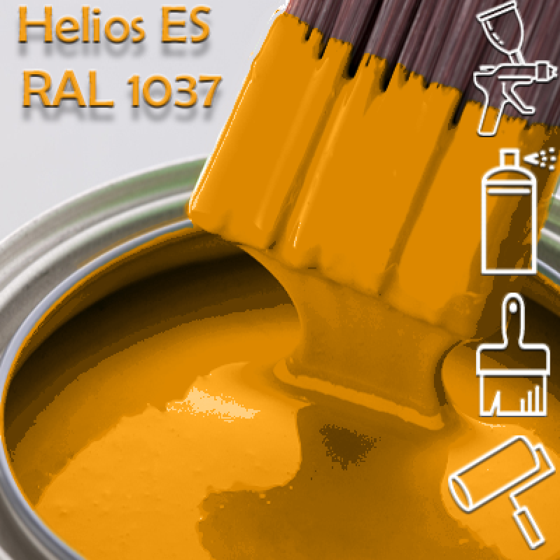RAL 1037 глянцева 1К швидкосохнуча антикорозійна емаль Helios ES - 1л RAL 1037 глянцева 1К швидкосохнуча антикорозійна емаль Helios ES - 1л