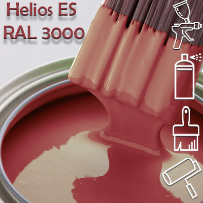 RAL 3000 глянцева 1К швидкосохнуча антикорозійна емаль Helios ES - 1л