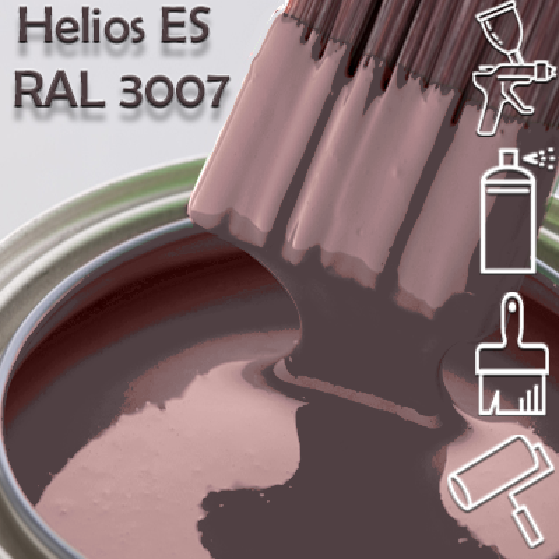RAL 3007 глянцева 1К швидкосохнуча антикорозійна емаль Helios ES - 1л