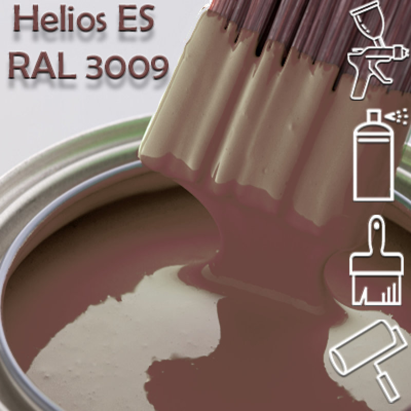 RAL 3009 глянцева 1К швидкосохнуча антикорозійна емаль Helios ES - 1л RAL 3009 глянцева 1К швидкосохнуча антикорозійна емаль Helios ES - 1л
