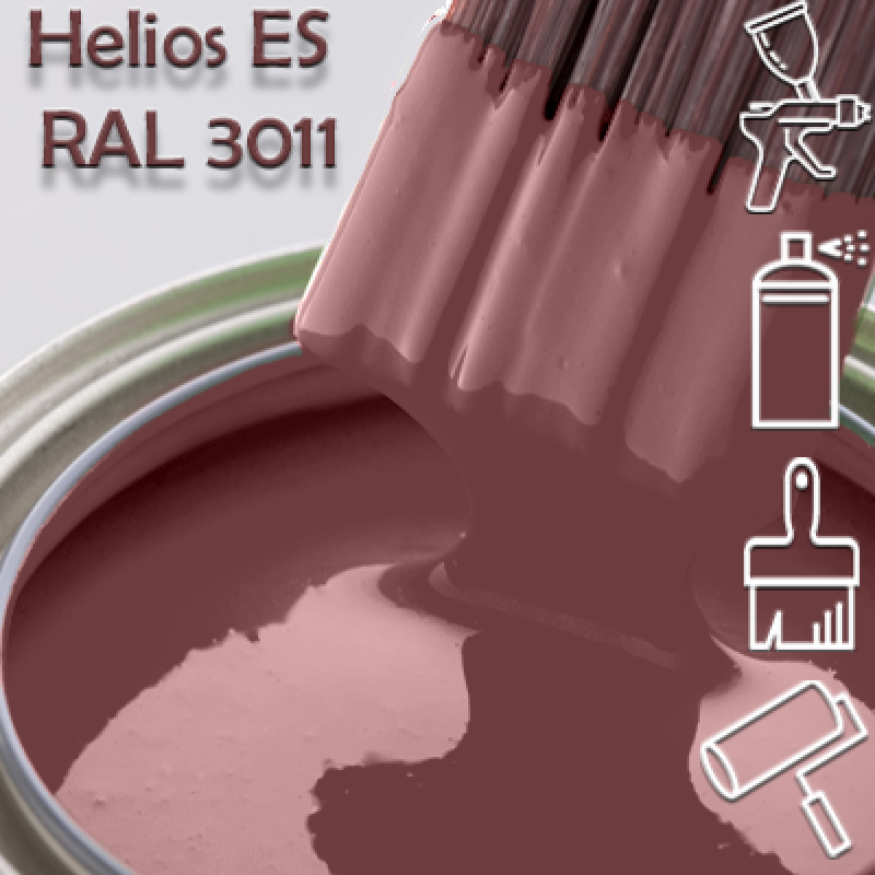 RAL 3011 глянцева 1К швидкосохнуча антикорозійна емаль Helios ES - 1л