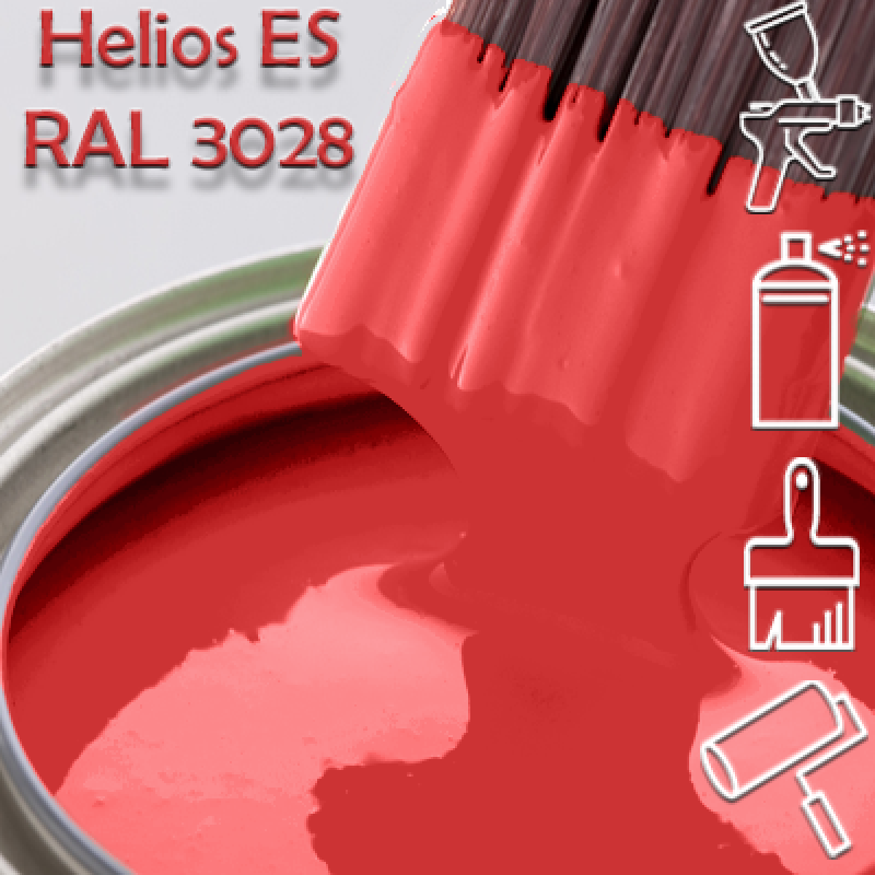 RAL 3028 глянцева 1К швидкосохнуча антикорозійна емаль Helios ES - 1л