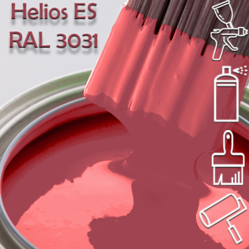 RAL 3031 глянцева 1К швидкосохнуча антикорозійна емаль Helios ES - 1л