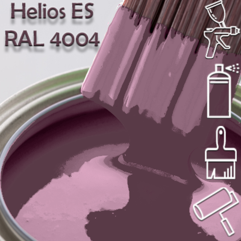 RAL 4004 глянцева 1К швидкосохнуча антикорозійна емаль Helios ES - 1л