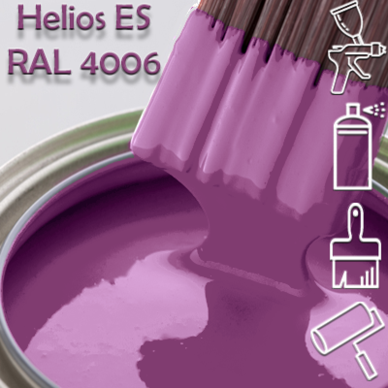 RAL 4006 глянцева 1К швидкосохнуча антикорозійна емаль Helios ES - 1л RAL 4006 глянцева 1К швидкосохнуча антикорозійна емаль Helios ES - 1л