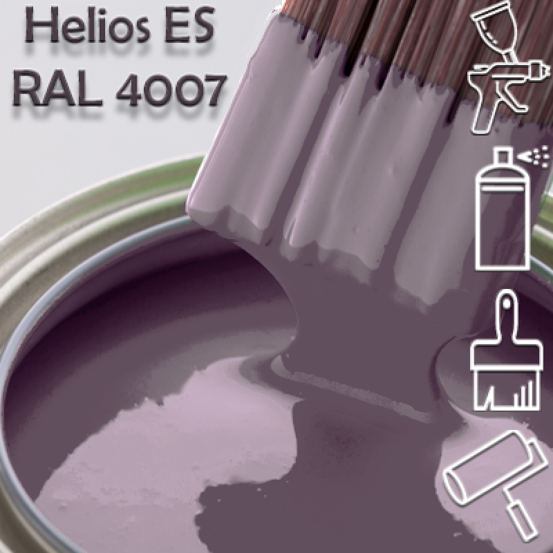 RAL 4007 глянцева 1К швидкосохнуча антикорозійна емаль Helios ES - 1л