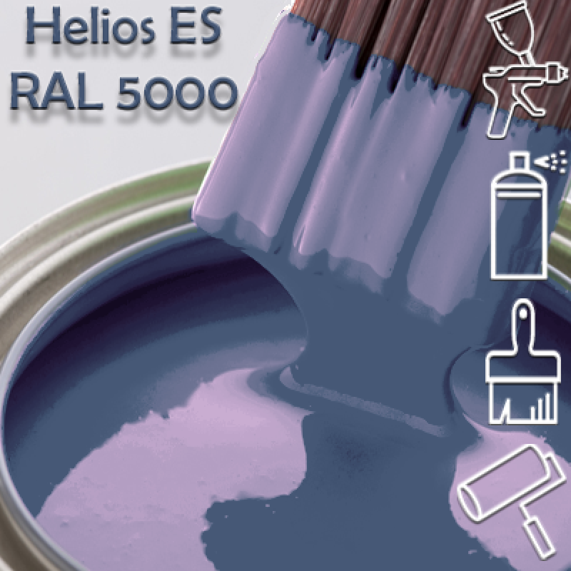 RAL 5000 глянцева 1К швидкосохнуча антикорозійна емаль Helios ES - 1л