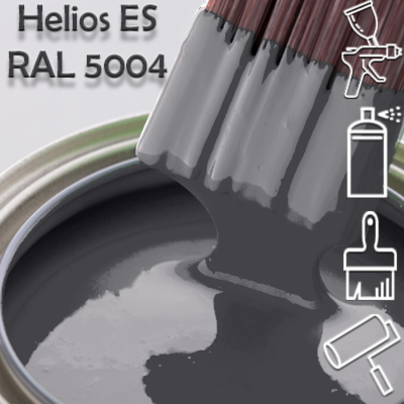RAL 5004 глянцева 1К швидкосохнуча антикорозійна емаль Helios ES - 1л RAL 5004 глянцева 1К швидкосохнуча антикорозійна емаль Helios ES - 1л