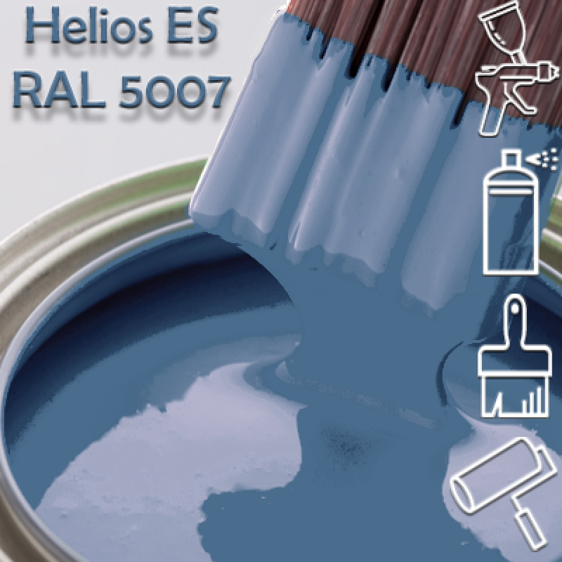 RAL 5007 глянцева 1К швидкосохнуча антикорозійна емаль Helios ES - 1л RAL 5007 глянцева 1К швидкосохнуча антикорозійна емаль Helios ES - 1л