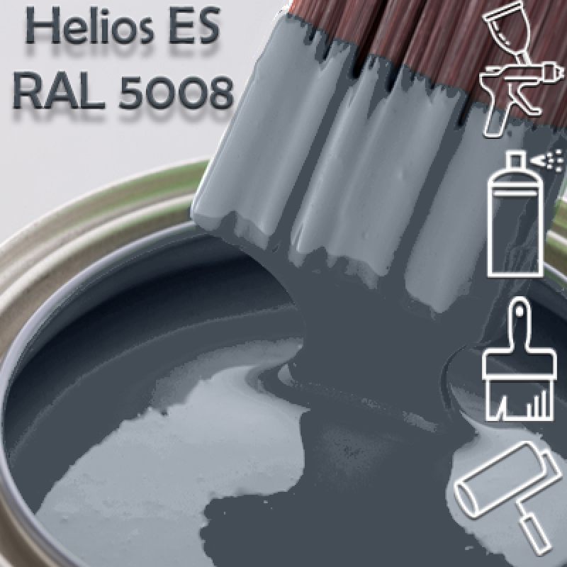 RAL 5008 глянцева 1К швидкосохнуча антикорозійна емаль Helios ES - 1л RAL 5008 глянцева 1К швидкосохнуча антикорозійна емаль Helios ES - 1л