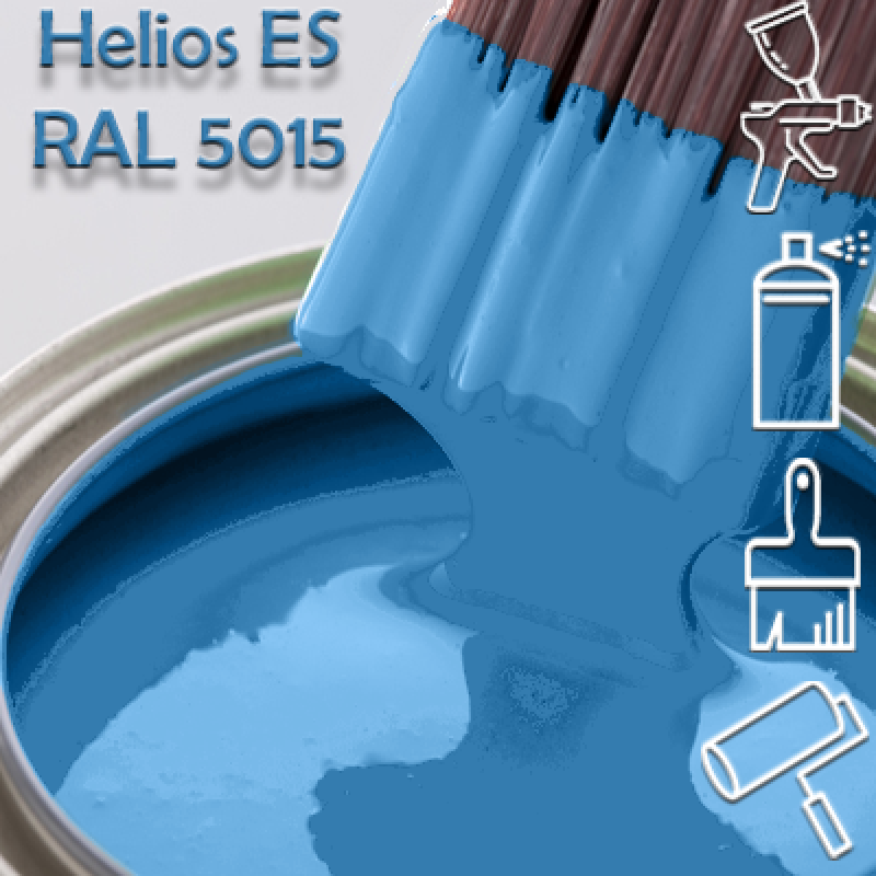 RAL 5015 глянцева 1К швидкосохнуча антикорозійна емаль Helios ES - 1л