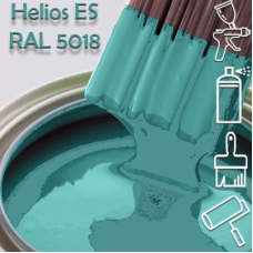 RAL 5018 глянцева 1К швидкосохнуча антикорозійна емаль Helios ES - 1л