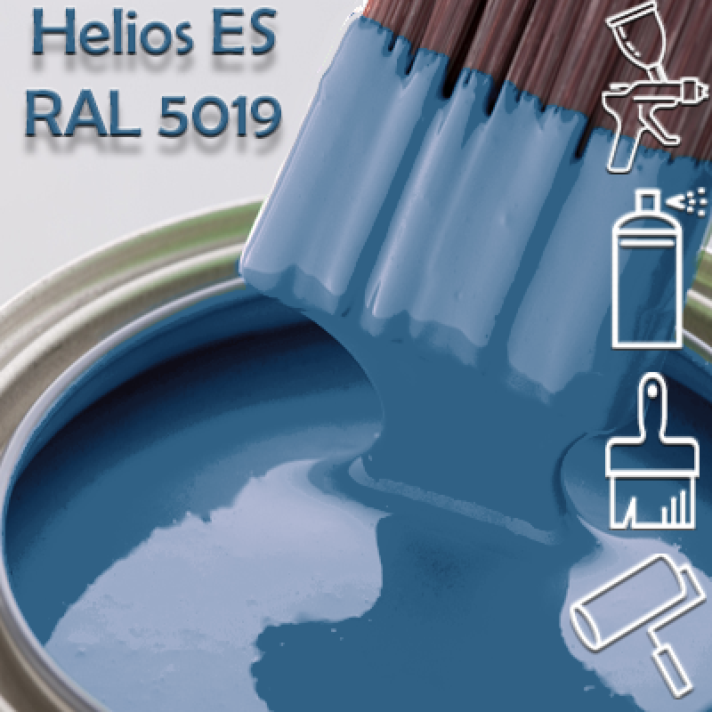 RAL 5019 глянцева 1К швидкосохнуча антикорозійна емаль Helios ES - 1л
