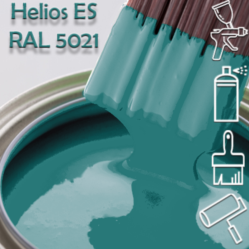 RAL 5021 глянцева 1К швидкосохнуча антикорозійна емаль Helios ES - 1л