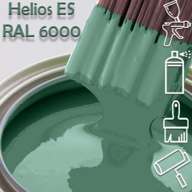 RAL 6000 глянцева 1К швидкосохнуча антикорозійна емаль Helios ES - 1л