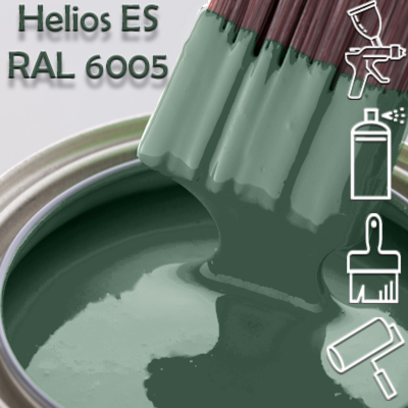 RAL 6005 глянцева 1К швидкосохнуча антикорозійна емаль Helios ES - 1л
