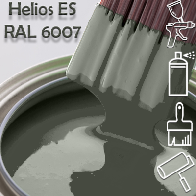 RAL 6007 глянцева 1К швидкосохнуча антикорозійна емаль Helios ES - 1л