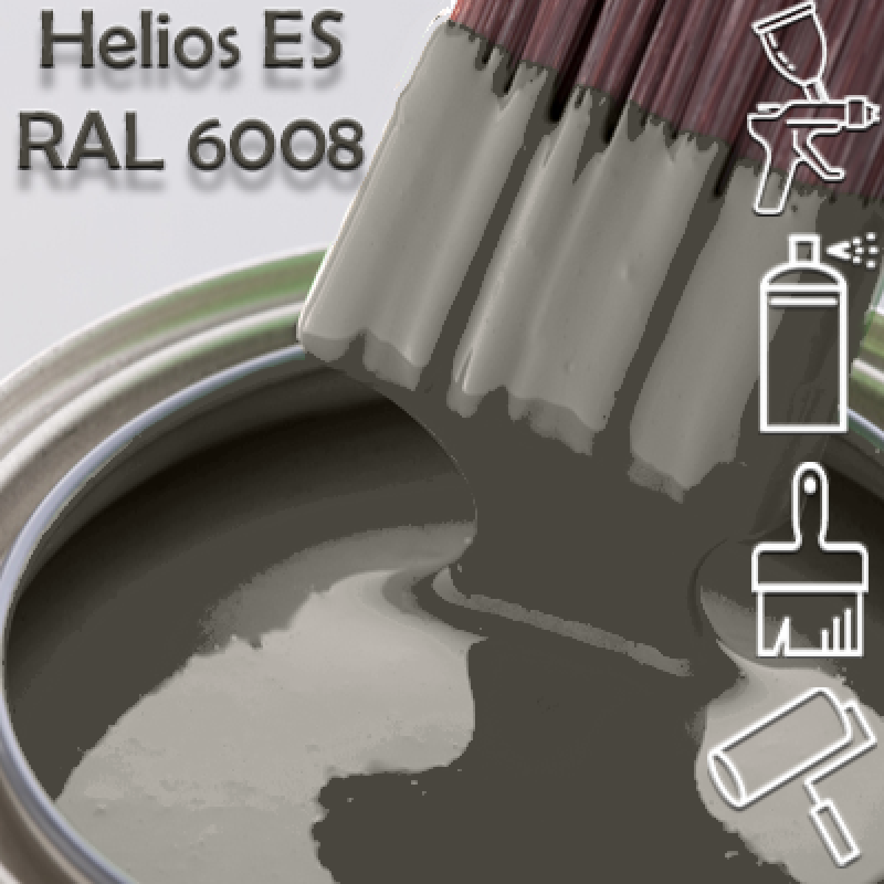 RAL 6008 глянцева 1К швидкосохнуча антикорозійна емаль Helios ES - 1л