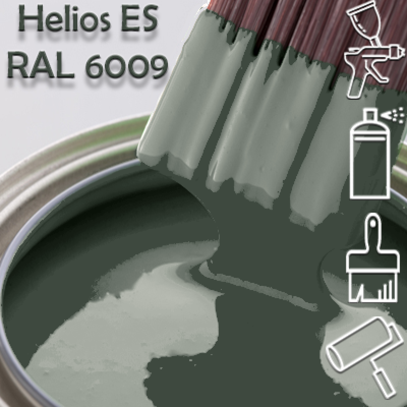 RAL 6009 глянцева 1К швидкосохнуча антикорозійна емаль Helios ES - 1л