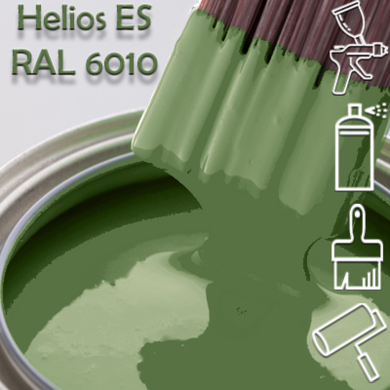 RAL 6010 глянцева 1К швидкосохнуча антикорозійна емаль Helios ES - 1л