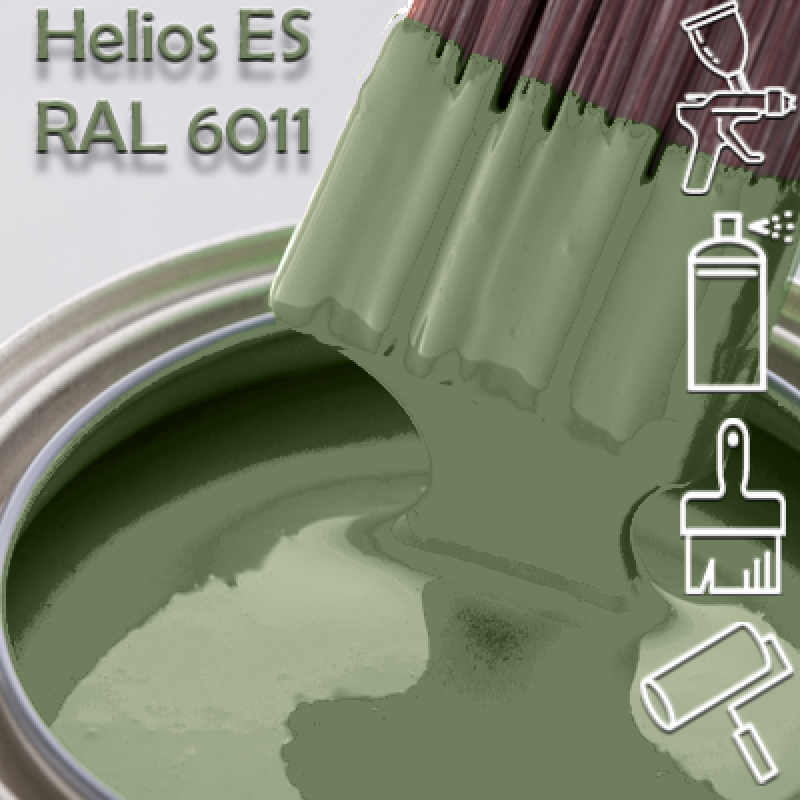 RAL 6011 глянцева 1К швидкосохнуча антикорозійна емаль Helios ES - 1л RAL 6011 глянцева 1К швидкосохнуча антикорозійна емаль Helios ES - 1л