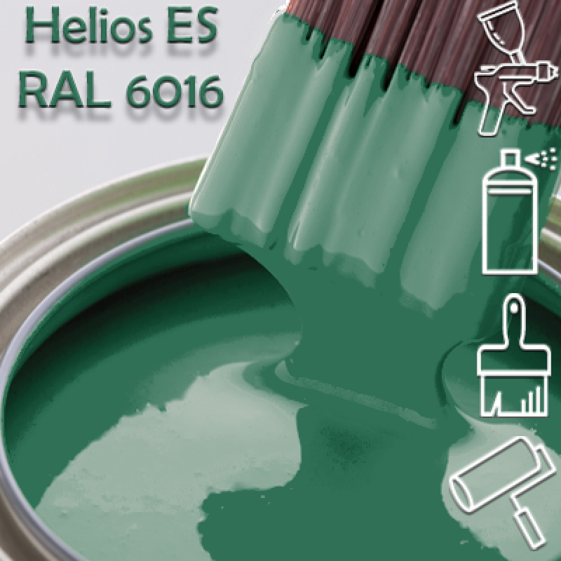 RAL 6016 глянцева 1К швидкосохнуча антикорозійна емаль Helios ES - 1л