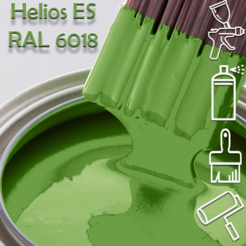 RAL 6018 глянцева 1К швидкосохнуча антикорозійна емаль Helios ES - 1л