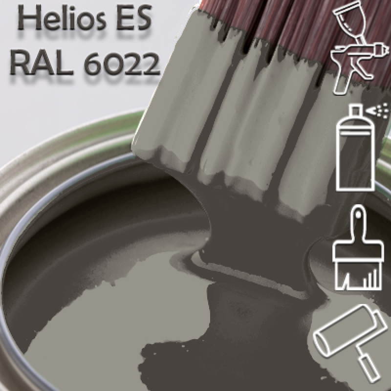RAL 6022 глянцева 1К швидкосохнуча антикорозійна емаль Helios ES - 1л