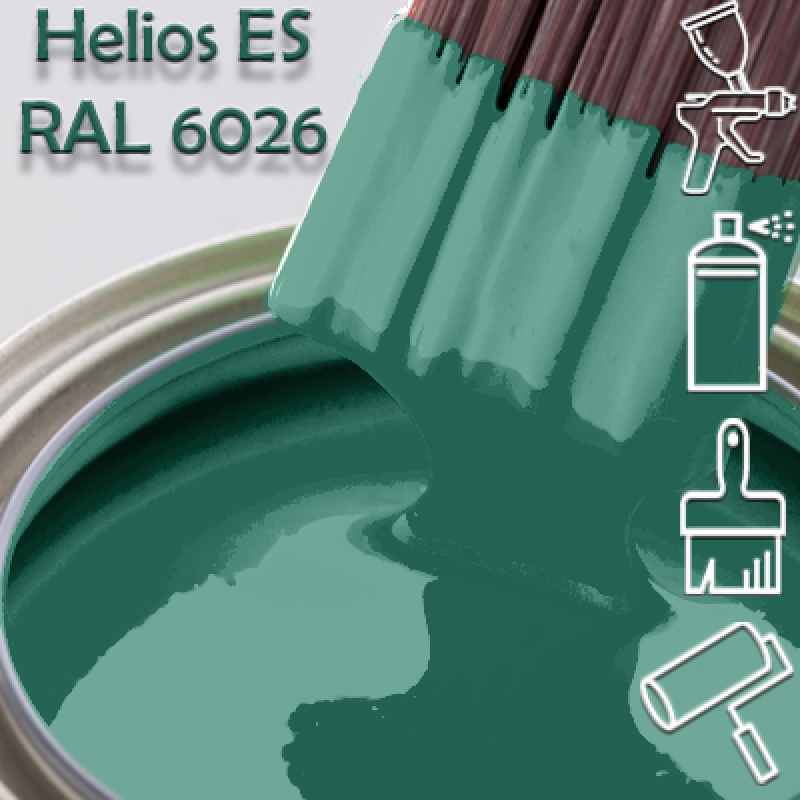 RAL 6026 глянцева 1К швидкосохнуча антикорозійна емаль Helios ES - 1л