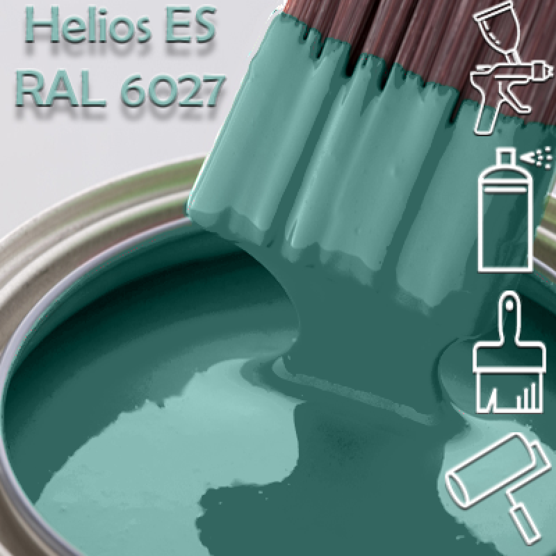 RAL 6027 глянцева 1К швидкосохнуча антикорозійна емаль Helios ES - 1л RAL 6027 глянцева 1К швидкосохнуча антикорозійна емаль Helios ES - 1л