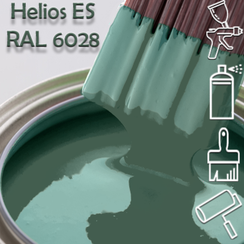 RAL 6028 глянцева 1К швидкосохнуча антикорозійна емаль Helios ES - 1л