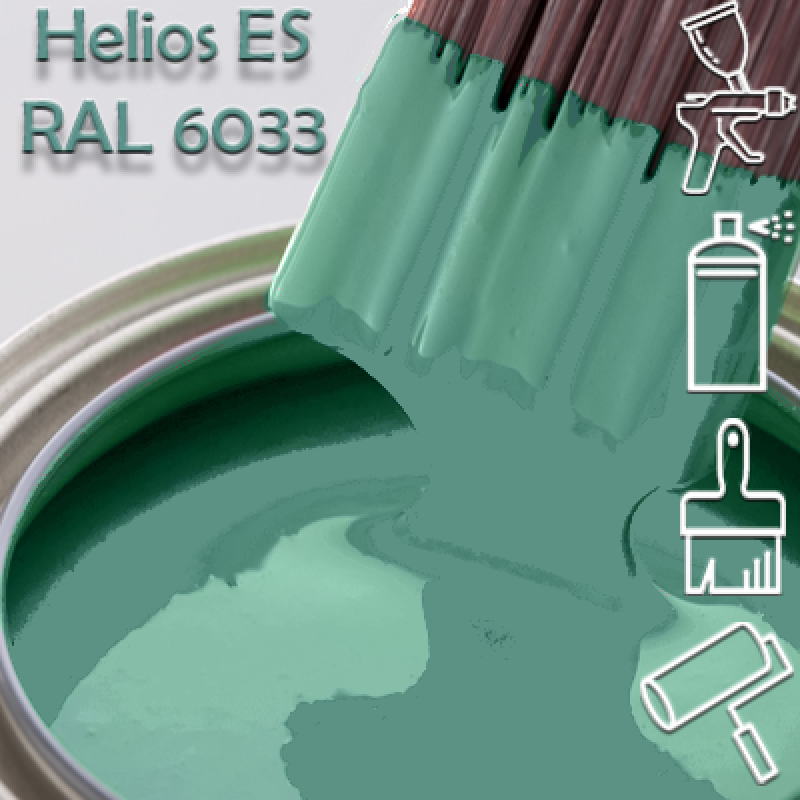 RAL 6033 глянцева 1К швидкосохнуча антикорозійна емаль Helios ES - 1л RAL 6033 глянцева 1К швидкосохнуча антикорозійна емаль Helios ES - 1л