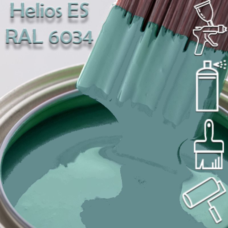 RAL 6034 глянцева 1К швидкосохнуча антикорозійна емаль Helios ES - 1л