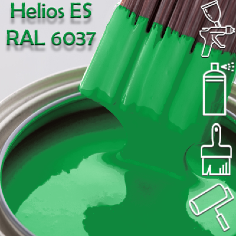 RAL 6037 глянцева 1К швидкосохнуча антикорозійна емаль Helios ES - 1л RAL 6037 глянцева 1К швидкосохнуча антикорозійна емаль Helios ES - 1л