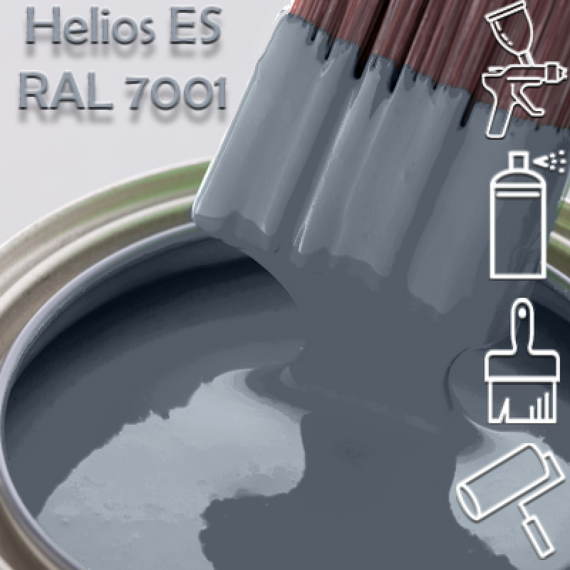 RAL 7001 глянцева 1К швидкосохнуча антикорозійна емаль Helios ES - 1л RAL 7001 глянцева 1К швидкосохнуча антикорозійна емаль Helios ES - 1л