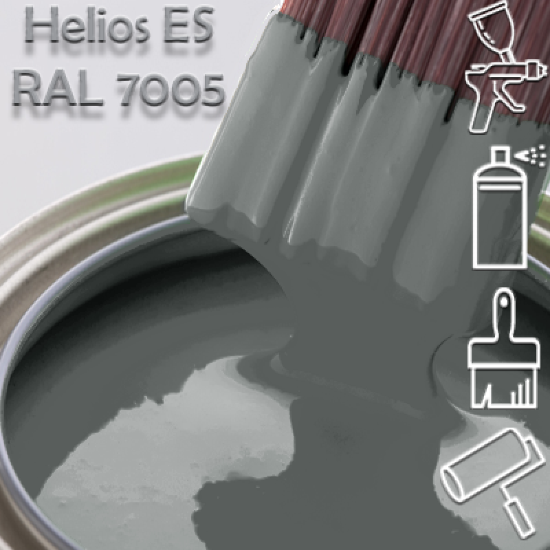 RAL 7005 глянцева 1К швидкосохнуча антикорозійна емаль Helios ES - 1л RAL 7005 глянцева 1К швидкосохнуча антикорозійна емаль Helios ES - 1л