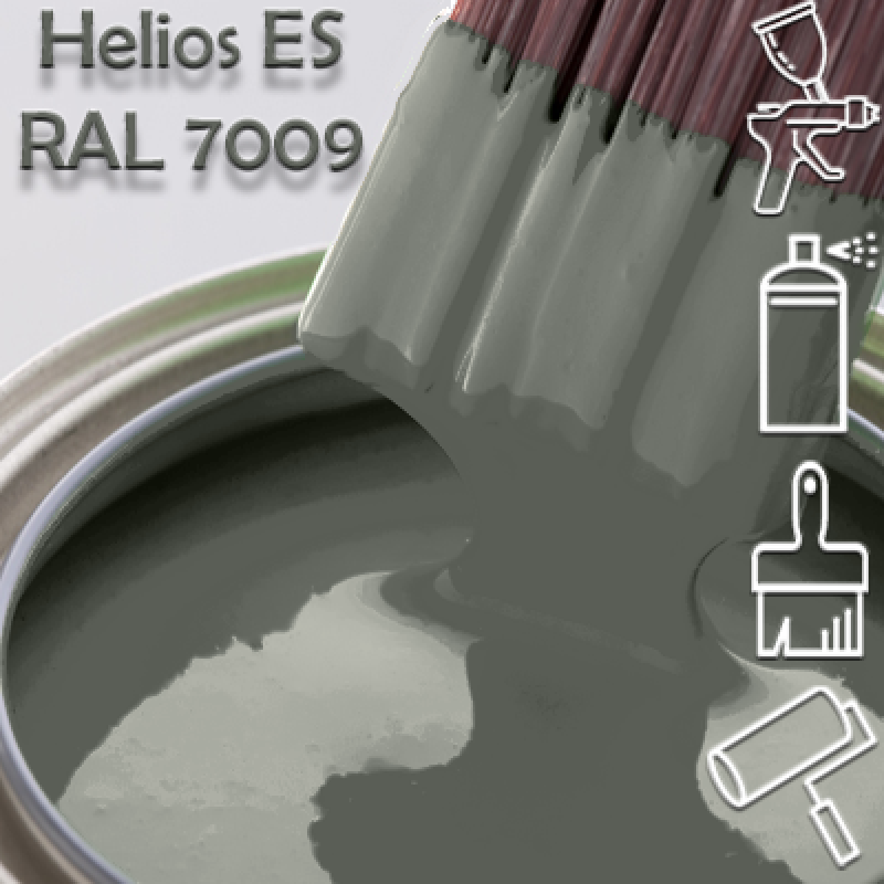 RAL 7009 глянцева 1К швидкосохнуча антикорозійна емаль Helios ES - 1л RAL 7009 глянцева 1К швидкосохнуча антикорозійна емаль Helios ES - 1л