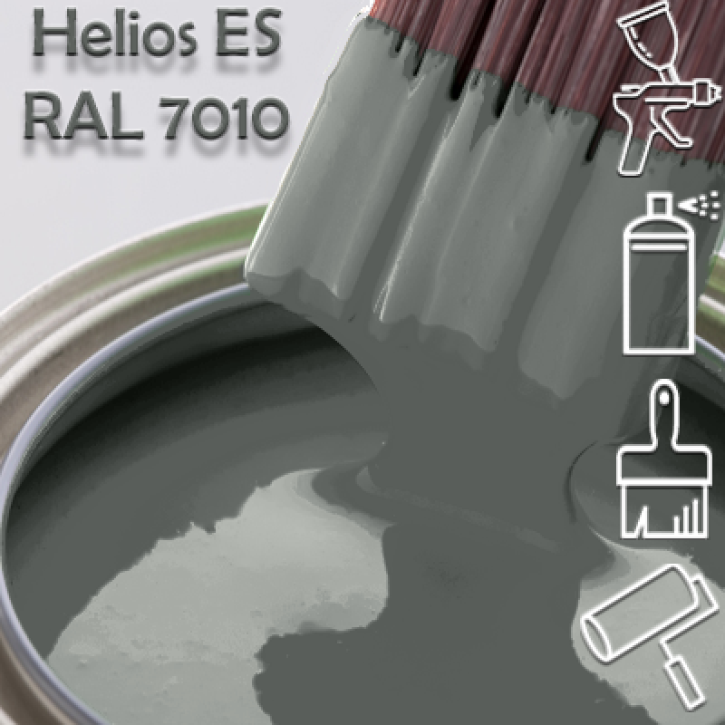RAL 7010 глянцева 1К швидкосохнуча антикорозійна емаль Helios ES - 1л RAL 7010 глянцева 1К швидкосохнуча антикорозійна емаль Helios ES - 1л