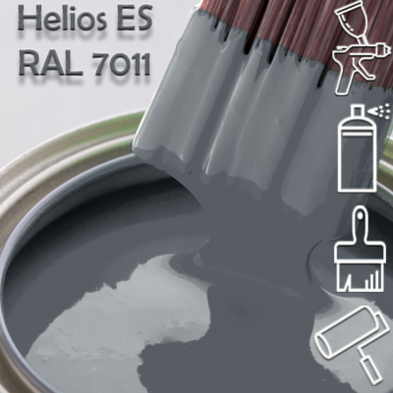 RAL 7011 глянцева 1К швидкосохнуча антикорозійна емаль Helios ES - 1л RAL 7011 глянцева 1К швидкосохнуча антикорозійна емаль Helios ES - 1л
